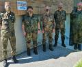 Bild: anv
Josef Käs, Jürgen Vetter (beide Stabsfeldwebel der Reserve), Gerhard Friedl, Walter Drexler (beide Oberstabsfeldwebel der Reserve) und Leiter des KVK German Greif (Oberstleutnant der Reserve) bilden das fünfköpfige Kreisverbindungskommando Schwandorf.