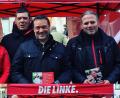 Bild: exb
Stephan Frischmann (rechts) und Thomas Wipper (Links) sind die beiden Fraktionsbeiräte von Die Linke mit Stadtrat Ali Daniel Zant (Mitte) als Mitglied der Fraktion Grün.Bunt.Weiden.