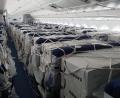 Bild: Sabine Pfleger
Sabine Pfleger hielt diesen besonderen Moment mit Handyfotos fest. Die Stewardess aus Tirschenreuth holte 1,2 Millionen Masken aus Shanghai.