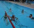 Bild: jr
Einige Frühschwimmer waren am Donnerstag die ersten Badegäste, die im 25 Grad warmen Wasser ihre Bahnen zogen.