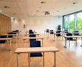 Bild: Amberger Congress Centrum, Petra Strobl 
Ein Tagungsraum im ACC, wie er unter Einhaltung der Abstandsregeln derzeit aussieht.
