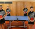 Bild: btb
Die Spieler der 2. Tischtennisjugend des SC Eschenbach können stolz sein: Sie steigen in der nächsten Saison in die Bezirksliga A auf. Im Bild sind Marc Übelacker, Fabian Groher, Justus Hornung und Leon Fees (von links)