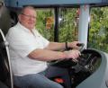 Bild: kro
Hans Fick sitzt ab heute wieder am Steuer seines Omnibusses.