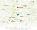 Grafik: nt/az
Die Standorte des Netzwerkes Pflege Mittelfranken-Oberpfalz.