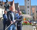 Bild: M. Stangl/exb
Die Wirtschaftsförderer Roland Kittel und Christian Meyer sowie die Aktivsenioren Karl-Heinz Langner und Bernhard Butz (von links) ziehen an einem Strang und helfen Existenzgründern.