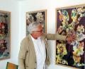 Bild: Gerhard Götz
Jürgen Huber erklärt seine Arbeitsweise, spricht vom gesteuerten Zufall.