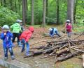 Bild: dob
Eifrig waren die Kinder beim Holzstöcke sammeln. Doch auch Naturbingo, ein Kletter-Parcours oder ein Waldmemory schärften die Sinne der Teilnehmer.