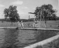 Archivbild: weu
Das alte Freibad auf dem heutigen THW-Gelände hatte in den 1950er Jahren sogar ein Dreimeter-Sprungbrett. Allerdings hatte das Wasser nicht mehr als 18 Grad, und manchmal tauchten auch Blutegel auf.