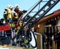 Bild: Stephan Huber
Brand in Gebenbach: Ursache war vermutlich ein technischer Defekt in einer Gleichrichteranlage für die Photovoltaik auf dem Dach.