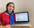 Bild: exb
Christine Bernreuhter präsentiert die neue Homepage des KDFB Tirschenreuth. Sie betreut die Internetseite auch künftig.