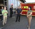 Bild: Petra Hartl
Großes Interesse für die Arbeit der Feuerwehr zeigt Annalena Baerbock, die Bundesvorsitzende von Bündnis 90/Die Grünen.
