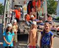 Bild: njn
Spaß hatten die Kinder vor allem im Rettungswagen.