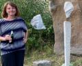 Bild: cro
Katharina Predekt aus München setzte alle Techniken ein und schuf „kleine Geschenke" aus Granit.