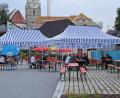 Bild: jma
Die eilig aufgestellten Pavillons sorgten für trockene Plätze