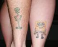 Bild: Rötzer
Johannes und Jasmin Prem haben Thaddäus Quentin Tentakel und Spongebob Schwammkopf auf dem rechten Hinterfuß tätowiert.
