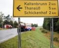 Bild: jma
Der Wagen musste von einem Abschleppunternehmen aus dem Graben gezogen werden.