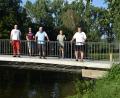 Bild: hcz
Auf der Brücke im Stadtbad planen (von links) Benjamin Hahn, Johannes Lang, Hans Forster, Andreas Baierl (beide Stadtbad-FV) und Roland Blaschke.