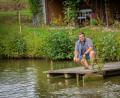 Bild: Thomas Kaufmann/exb
An dem Fischweiher, den er mit zwei Freunden unterhält, findet Thomas Kaufmann Ausgleich zur Arbeit.