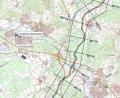 Bild: Tennet/exb
Zwischen den Streckenkilometern 007/14 und 007/16 liegt das Wassereinzugsgebiet der Stadt Pfreimd. Der Trassenverlauf (grau) soll hier weiter Richtung Autobahn A 6 nach links rücken. Zur Orientierung: Norden ist auf dieser Karte etwa Richtung linkes, oberes Eck.