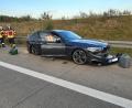 Bild: THW Nabburg/exb
Ein Reifenplatzer war der Auslöser für diesen Unfall auf der A 6.