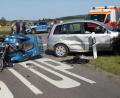 Bild: wel
Nach einem Zusammenstoß von Trike und Auto wurden Polizei und Rettungskräfte zur Unfallstelle bei Nunzenried gerufen.