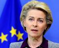 Bild: Francois Walschaerts/AFP POOL/AP/dpa
Ursula von der Leyen, Präsidentin der Europäischen Kommission, spricht im August auf einer Pressekonferenz im EU-Hauptquartier.