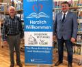 Bild: dü
Eröffnung Schreibwettbewerb
Stellv. Landrat Stefan Braun und Vorsitzender der Bücherei-Arbeitsgemeinschaft im Landkreis AS Georg Dürr