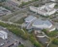 Luftbild: Michael Ascherl 
In der Max-Reger-Halle in Weiden können sich am Sonntag bis zu 300 Evakuierte aufhalten. Dabei gilt es allerdings, die Hygienevorschriften zu beachten.