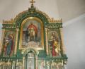 Bild: mmj
Das Bild des heiligen Wenzeslaus, dem Patron der Pfarrkirche, über dem Altar des Schönseer Gotteshauses. Links und rechts die Figuren der heiligen Petrus und Paulus.