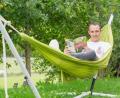 Bild: Matthias Kunz/exb
Eric Frenzel: "Wir haben einen Garten, der direkt in die freie Landschaft übergeht. Dort kann man wunderbar die Seele baumeln lassen und abschalten."