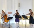 Bild: Johannes Röttges/exb
Die "Ladystrings" beim Konzert des Waldsassener Kammermusikkreises in der Aula des Klosters: von links Charlotte Balle, Maria Friedrich, Dorothea Galler und Lisa Barry.