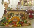 Bild: mad
Pfarrer Markus Urban gestaltete den Gottesdienst. Im Vordergrund der gestaltete Erntedankaltar in der Pfarrkirche.