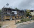 Bild: Eichl
Nur drei Wochen hat es gedauert, bis der Holzbau stand. Lob gab es bei der Hebfeier für den Entwurf der 2G Architekten wie für die Arbeit der Waldthurner Holzbau Riedl.