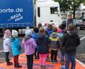 Bild: Grund-und Mittelschule Wernberg-Köblitz/exb
Die Kinder staunten, dass sie alle gleichzeitig auf die Fläche des toten Winkels gepasst haben.