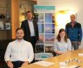 Bild: Sara Dietz, Landratsamt Tirschenreuth/exb
Im Bild von links: Lukas Bergauer, Personalchef Walter Brucker, Karolin Lehner und Personalrat Max Bindl.