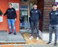 Bild: ü
Zur übergabe des Spendenschecks Von links: Nina Loos, Daniele Dimler, Marco Streit, und die Mannschaftsräte Florian Trenz und Fabian Weissel.