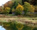 Bild: ds
Der Rißturm hebt sich markant aus der Farbenpracht des Herbstwaldes hervor.