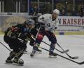Archivbild: gb
Tomas Rubes (weißes Trikot, Szene aus dem Testspiel gegen Erfurt) brachte die Blue Devils im Oberpfalzderby bei den Eisbären Regensburg mit 1:0 in Führung. Am Ende setzte sich jedoch die Gastgeber mit 4:2 durch.