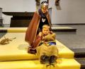 Bild: Pfarrei St. Michael Poppenricht
Die Buben der Familie Reif bestritten das Martinsspiel, Lucas als Heiliger und Henri als Bettler.