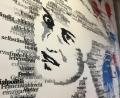 Bild: Gabi Schönberger
Die Schülerinnen eines Kunstprojekts verewigten die Namensgeberin ihrer Schule an der Wand: Elly Heuss-Knapp.
