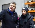 Archivbild: Houschka
Es geht wieder los: Initiator Uli Bauriedl (links) und Olympiasieger Eric Frenzel, der die Trucker-Aktion bisher unterstützt hat , verschaffen sich einen Überblick. Das Bild wurde vergangenen Jahr aufgenommen.