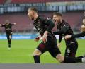 Bild: mr
Glücksmoment in letzter Minute: Asger Sörensen (Mitte) jubelt mit seinen Kollegen über sein Siegtor für den 1. FC Nürnberg.