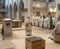 Bild: Br. Cassian Jakobs (OSB)
Bruder Michael wurde in der Kirche der Erzabtei St. Ottilien zum Diakon geweiht.