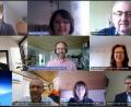 Screenshot: Thomas Völkl/exb
Dr. Stephanie Schmid, Marion Götz, Herbert Putzer (obere Reihe von links), Michael Braunreuther, Thomas Völkl, Annke Gräbner (mittlere Reihe von links), Wolfgang Drechsler, Bernhard Rupprecht, Christine Wagner und Martin Kneidl (untere Reihe von links), nahmen an der digitalen Spendenübergabe der Firma Siemens Healthineers teil.