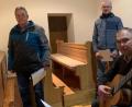 Bild: ld
Der Nagler Dreigesang mit (von links) Bernhard Roth, Siegfried Schindler und Armin Philbert umrahmte den Gottesdienst am Vorabend des dritten Advents in Brand.
