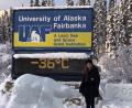 Bild: Stephen Kelly
Minus 36 Grad: Am Polarkreis ist das ganz normal. Alexandra Kelly, eine geborene Baldauf, friert und feiert in Alaska.