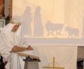 Bild: bjo
Ein Schattenspiel mit der Geschichte von Josef und Maria wurde in der Pfarrkirche Schmidmühlen gezeigt.