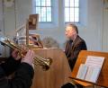 Bild: le
Meisterhaft sind die Aufführungen moderner und zeitgenössischer Kirchenmusik durch Harald Bäumler (Orgel ) und Sohn Andreas ( Trompete).
