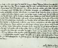 Repro: info@museum-grafenwoehr.de
Kaiser Karl IV verlieh Grafenwöhr 1361 die Nürnberger Stadtrechte, die in der Urkunde bezeugt sind.