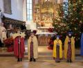Bild: do
Hausbesuche waren im Corona-Lockdown kein Thema. Stattdessen wünschten die Sternsinger an Dreikönig nach den Gottesdiensten Gottes Segen.